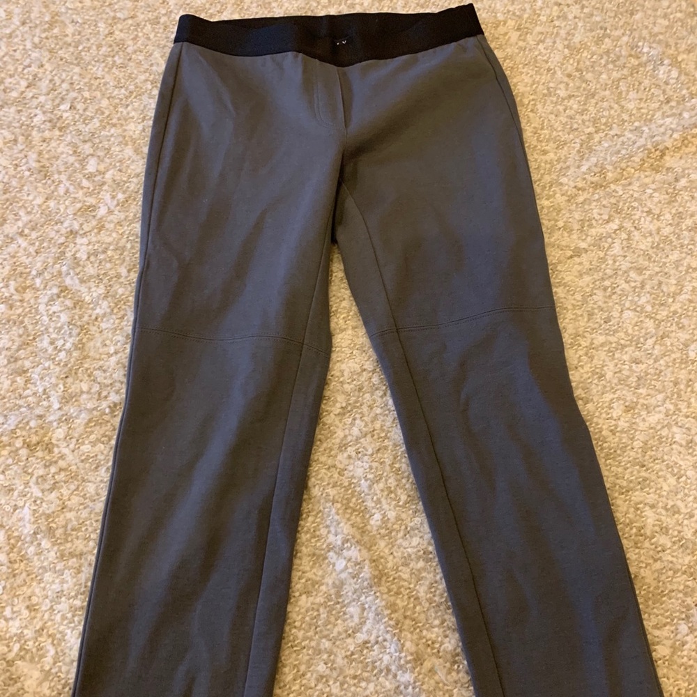 Theory gray leggings with seam detail, sz 2, GC